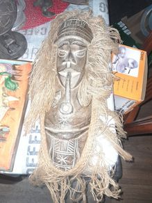 A Beautiful Large Old African Carved Wooden Mask Postage, Available on all my Items or Collection in Rochfortbridge Westmeath,