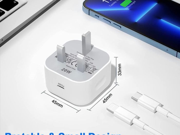 iPhone Fast Charger Plug and Cable New Apple iPhone USB C to Lightning Wire and Plug 20W Fast Charge for iPhone 14/14 Pro/13/13 Pro/12/12 Pro/11/SE/10/8,iPhone USB Type C Charging Plug and Lead