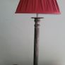 Mid-century 32" pewter lamp Image 2