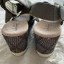 Olive Green Clarks Wedge Heeled Sandals - Size 39.5 - New Image 5