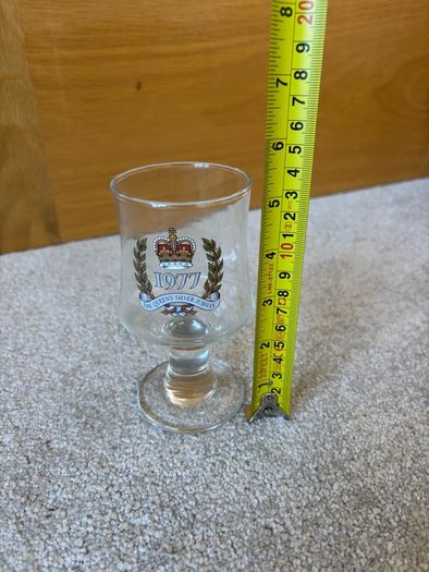 vintage 1977 Queen Elizabeth II Silver Jubilee commemorative goblet