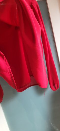 RLINEA red embellished zip layered top Sz L (Fit 12-14K)