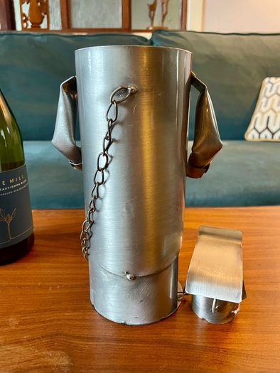 Barbeque Chef Quirky Metal Wine Bottle Holder