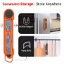 Meat Thermometer with IPX6 Waterproof, Food Thermometer Foldable Food Temperature Probe with LCD Backlight Calibration Lock Fuction, Kitchen Digital Instant Read Probe for Oil Jam Milk Image 5