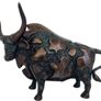 Large Abstract Bull (35cm)  - Patinated Bronze Image 9