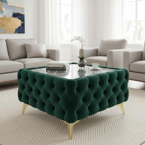 Chesterfield velvet coffee table