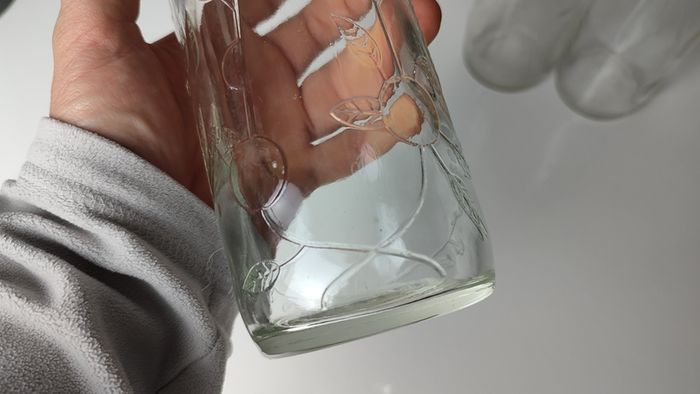 325 - Set of 3 Vintage Clear Glass Collectible Decorative L Rose and Co Bottles