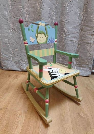 Child's wooden rocking chair