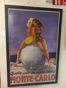 Framed Monte Carlo large poster, fabulous, Bray