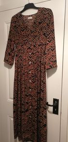 Dress button front elasticated waist at back size m/L suit size 14