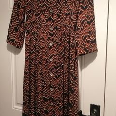 Dress button front elasticated waist at back size m/L suit size 14