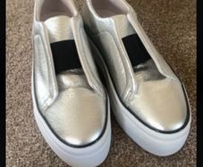 trainers Bnwt alpe silver slip on trainer rrp 180
