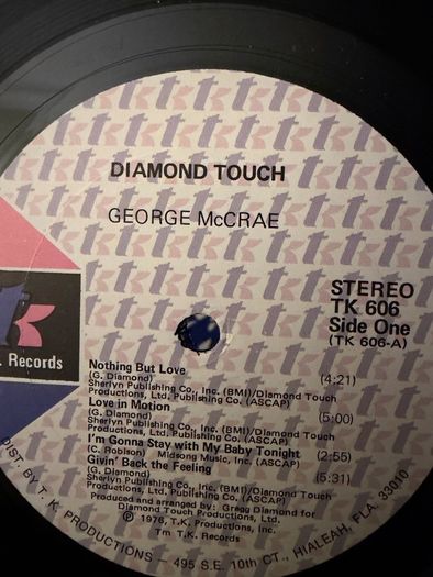George McCrae Diamond Touch Original 1976 US Vinyl LP
