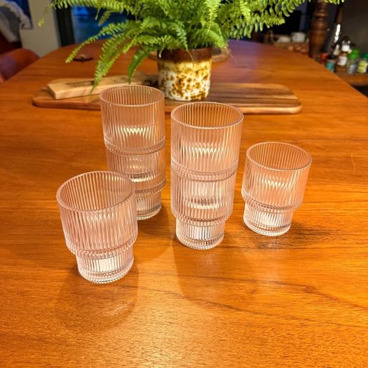 Set of 6 Fluted style Glasses