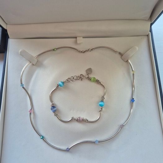 Sterling silver stamp 925 collier/bracelet size 18.5cm