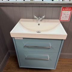 600mm Ex-Display Bespoke Wall Hung Vanity - Blue Gum