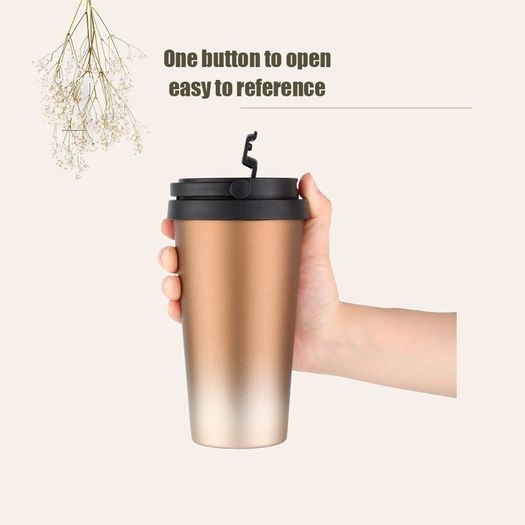 Fashion Travel Double Wall Food Grade Stainless Steel Coffee Mug Vacuum Insulation