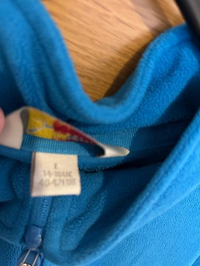 Blue fleece jumper