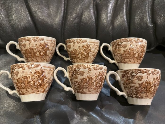 Alfred Meakin Brown Staffordshire  6 Teacups