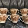 Alfred Meakin Brown Staffordshire  6 Teacups Image 4