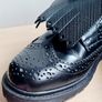 Tassle Trim Black Brogue Loafers Image 5
