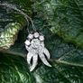 Antique Art Deco Diamond Cluster Pendant Necklace - Platinum Image 8