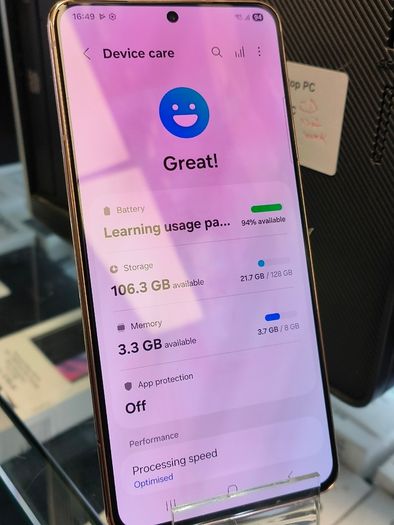 Samsung Galaxy S21 5G 128GB Dual Sim Factory Unlocked Smartphone Pink (Display Has Red Burn in)