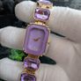 Lavender & Gold Crystal Bracelet Watch. Image 2