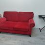 Red Velvet Couch Image 4