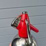 Vintage Sparklets Syphon Seltzer Bottle Soda Water Red Line Chrome England Image 3