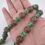 Antique Venetian Style Stripe & Chevron Glass Beads Necklace Image 2