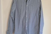 mens Tommy Hilfiger long sleeve check shirt Size Small navy blue white