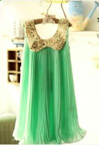 New Designer Girls Vintage Sequin Pleated Chiffon Party Dress 3-4yrs