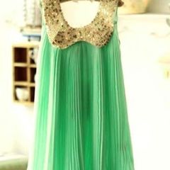 New Designer Girls Vintage Sequin Pleated Chiffon Party Dress 3-4yrs