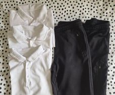 School polo t-shirts , tracksuit bottoms