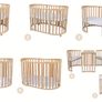 Mon Lit Cabane 7 in 1 Oval Evolving Cot, Natural Like New Image 7