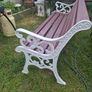 Garden Bench Cast iron fully restored seat outside outdoor garden sitting treated timber decorations, furniture patio  decking, home house cottage ignore flowers pots plants, garden statue chair  swing patio heater bbq hammock sun  farm shop gift Image 3
