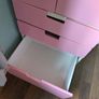 IKEA STUVA Wardrobe & Matching 3 Drawer Chest (Pink & White) Image 7