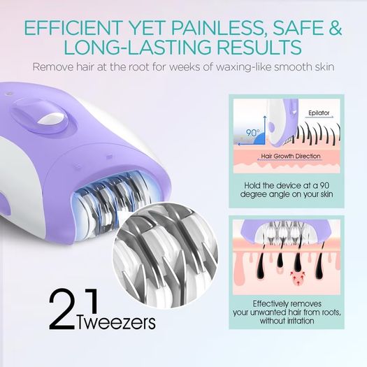 Brand New Epilator for Women, 4-in-1 Epilators Hair Removal with 2 Speeds