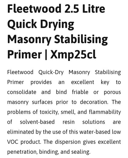 Interior exterior stabilising primer paint
