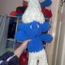 Chunky Knit Smurf Plushie. Large 29inch tall Chenille Yarn Doll Image 6