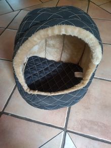 Cat house indoor.