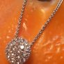 Beautiful diamond pendant 18ct white gold 19 round brilliant cut diamonds 2g, D18 free reg post Image 2