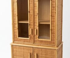 Unique rattan vitrine