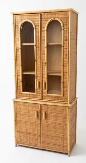 Unique rattan vitrine
