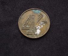Australian : Antique Miller and Morris 4 Shilling Trade Token - Counter-Stamped J. M. Club