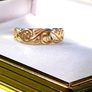 Vintage Hallmarked 9ct Gold 'Clover' Wedding Band Image 5