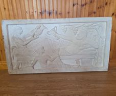 Irish plaster Sculpture Vintage Antique Greek Roman Plaster relief plaque