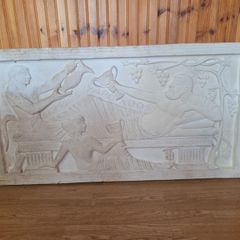 Irish plaster Sculpture Vintage Antique Greek Roman Plaster relief plaque