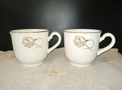 Arklow Pottery Bone China "Tara Brooch" 2 cups